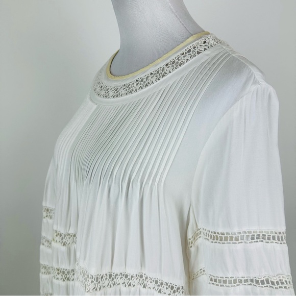 Aritzia Wilfred Beaufort White Lace Hobo Peasant Top Size Large - Picture 9 of 15